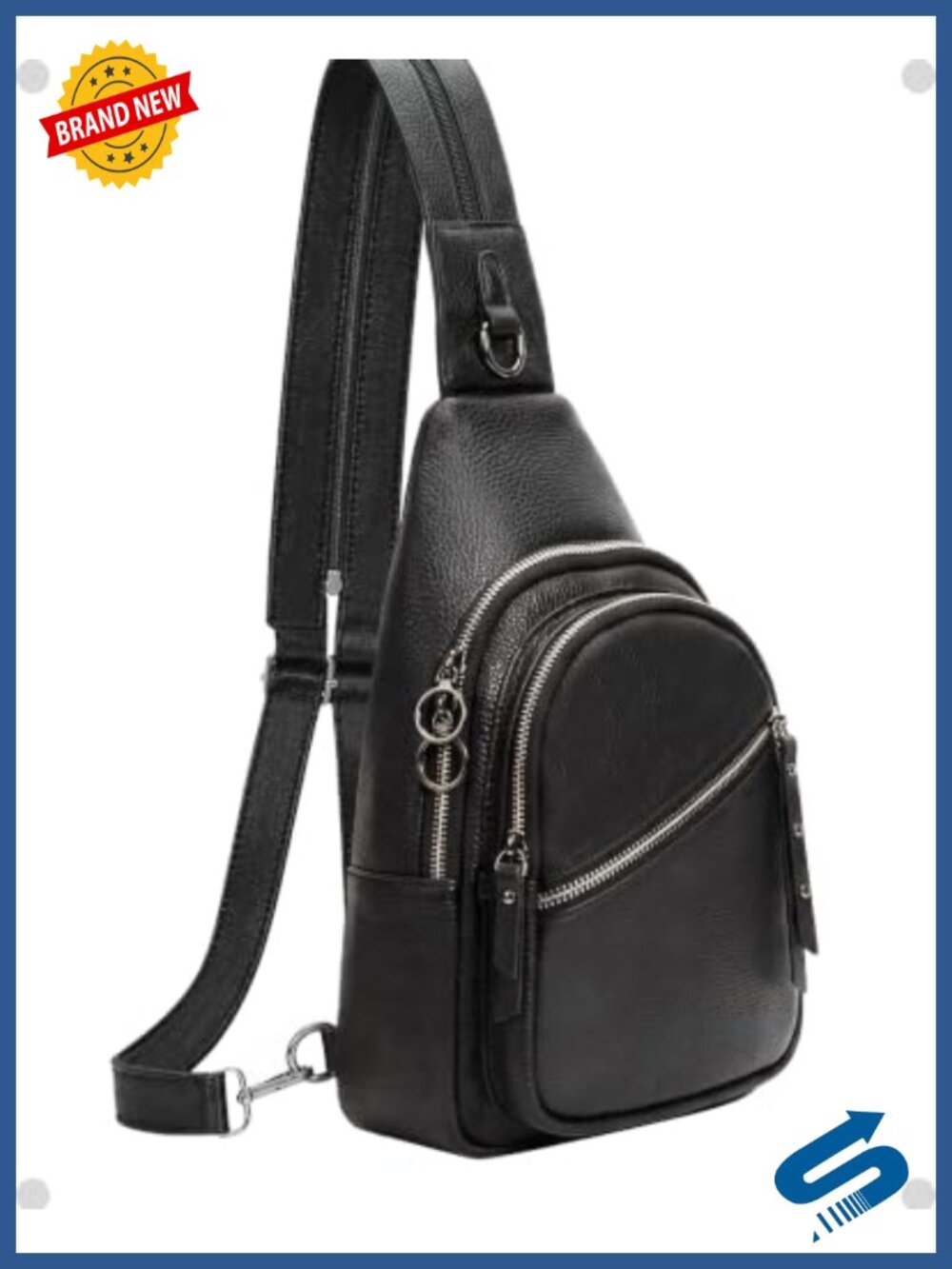 Genuine Leather Crossbody Sling Bag Convertible Anti Theft Backpack Purse RFID